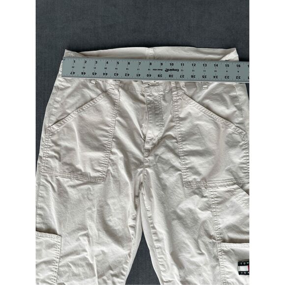 Tommy Hilfiger Cargo Pants Womens 6 Beige Y2K Utility Retro Style Streetwear‎ - Picture 7 of 10